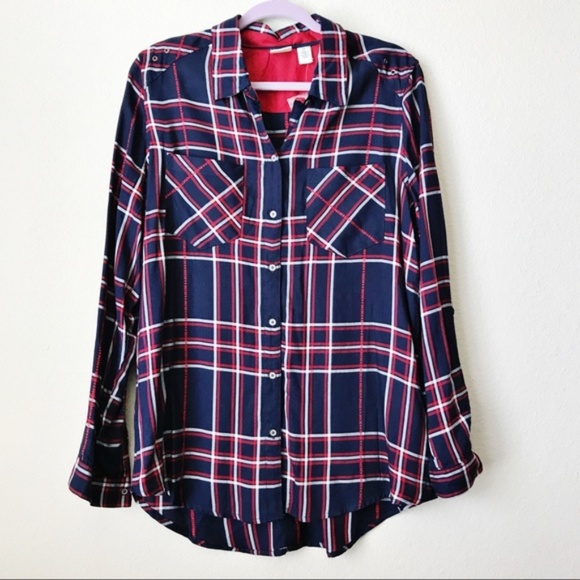 Westbound Blue Button Down Top Medium NWT - Picture 3 of 4